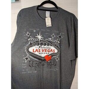 NEW Welcome to Fabulous Las Vegas Nevada T-Shirt Gray XXL Boyd Gaming Souvenir